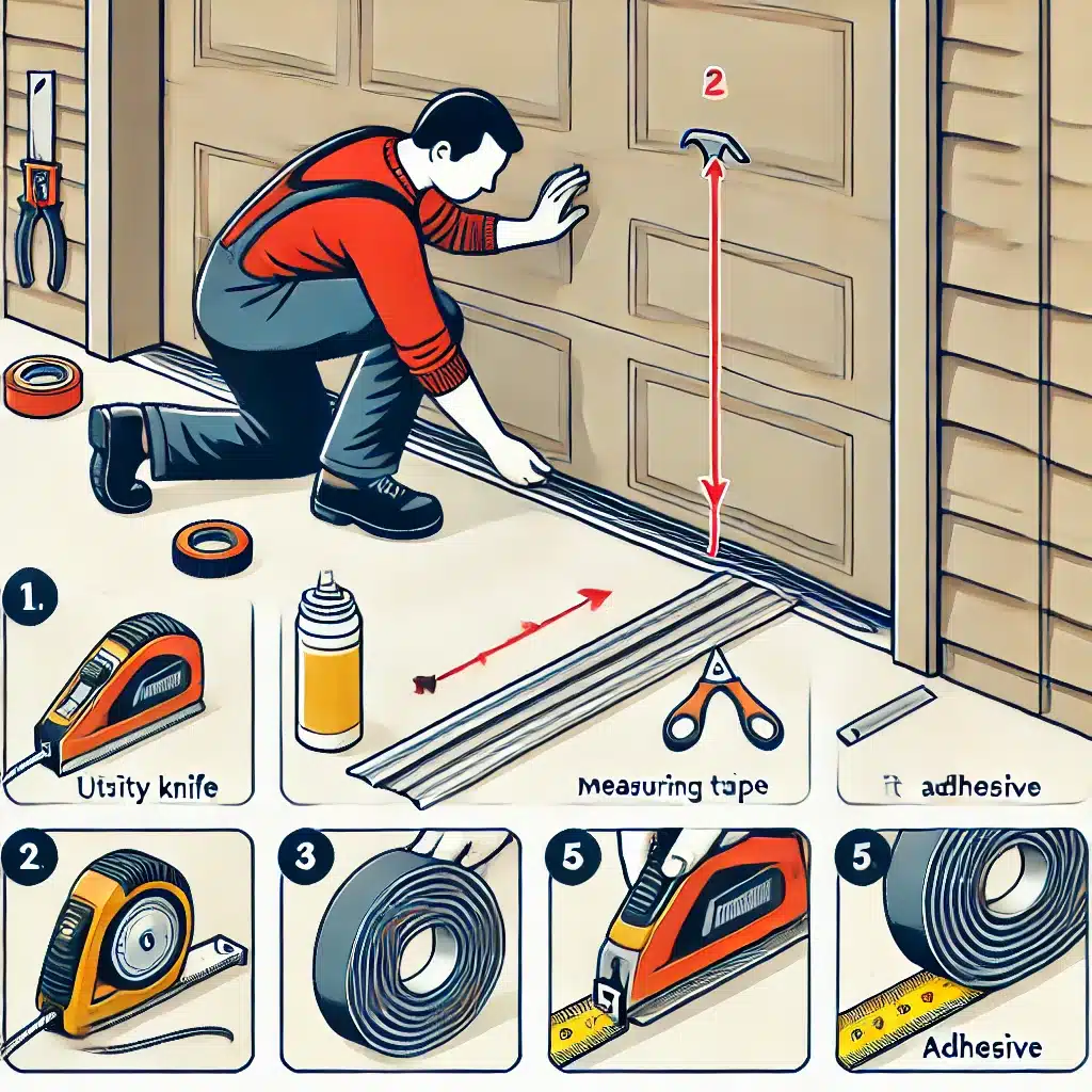 how to install weather stripping on a garage door