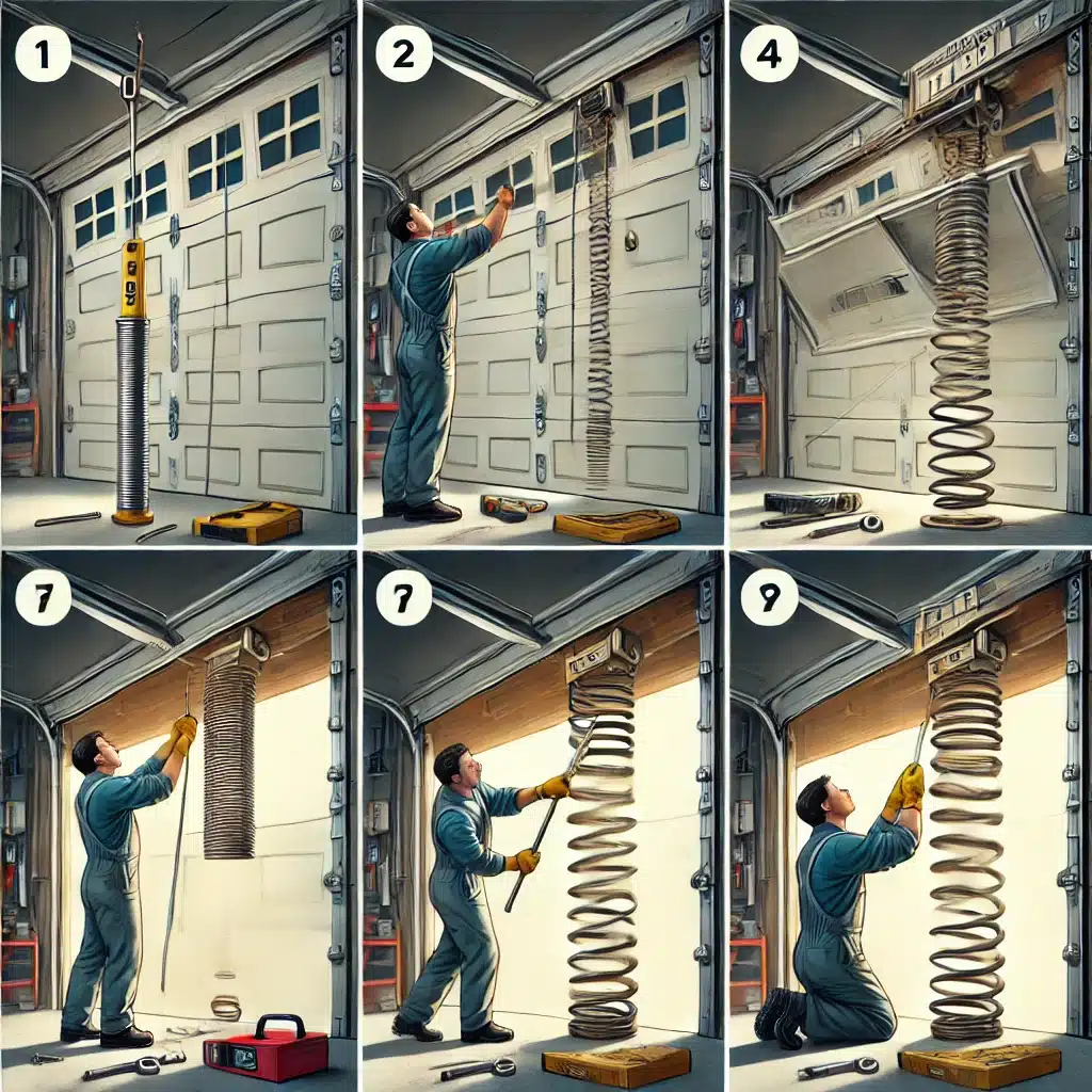 how to replace old style garage door springs