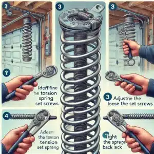 how to adjust garage door torsion springs