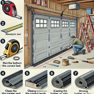 how to install garage door weather seal