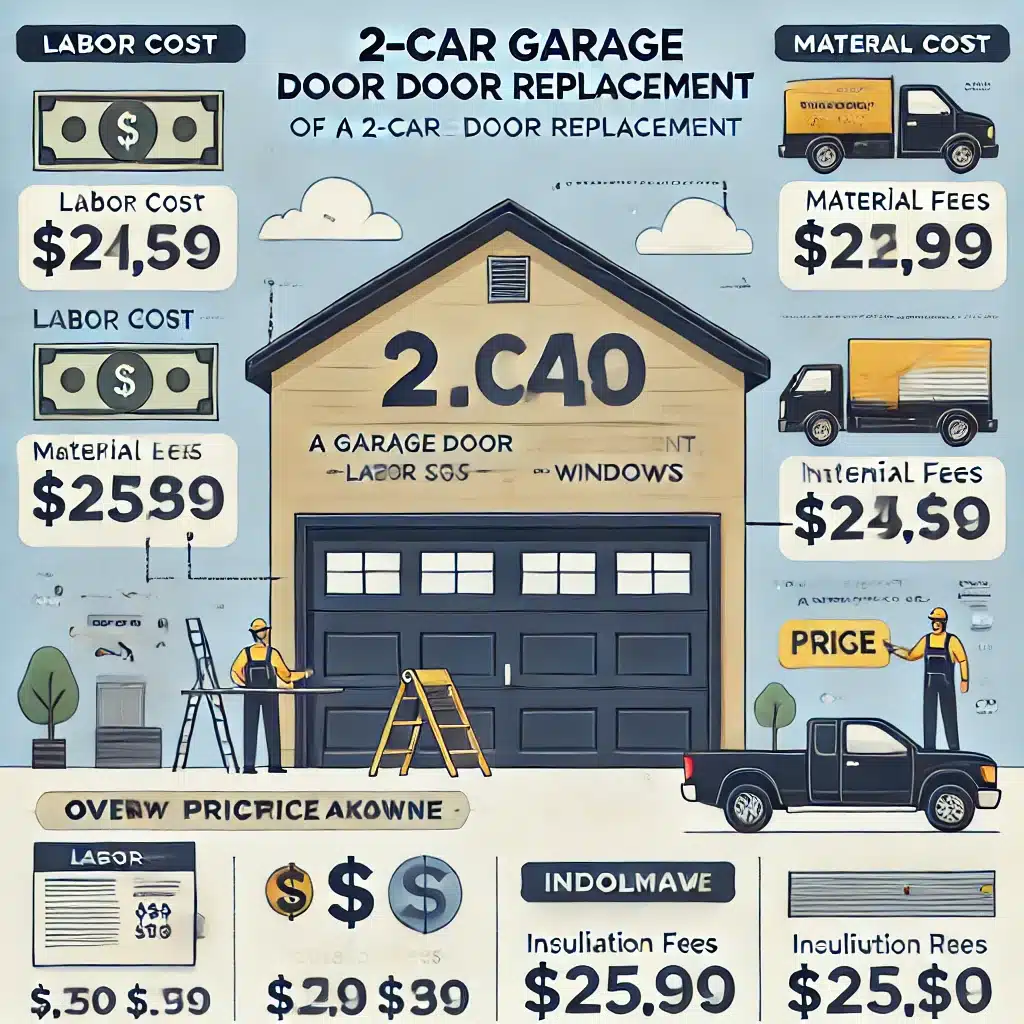 2 car garage door replacement cost