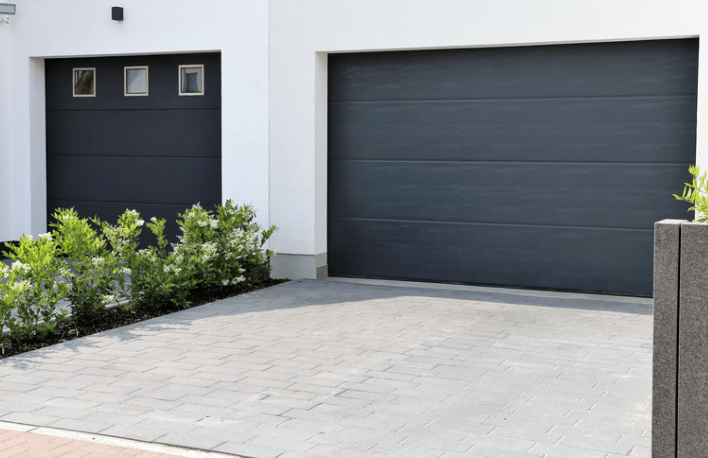 Black Garage Doors with Windows