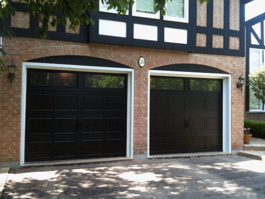 Black Garage Doors with Windows